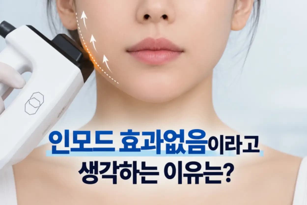 인모드 핸드피스 팁이 볼 피부에 닿고 지방층·진피층 단면 인셋을 더한 효과없음 원인 썸네일